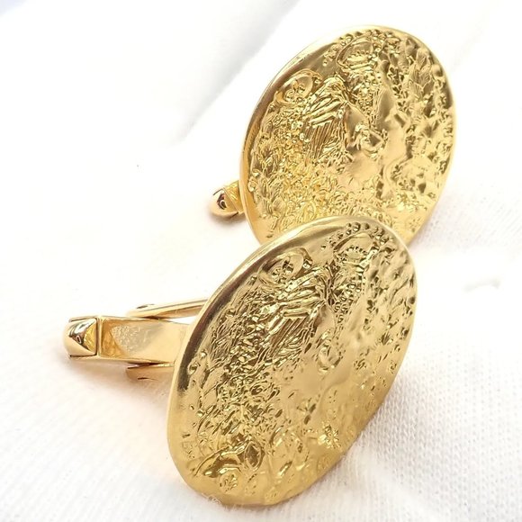 Authentic Salvador Dali D'or for Piaget 18k & 22k Yellow Gold Cufflinks - Picture 8 of 12